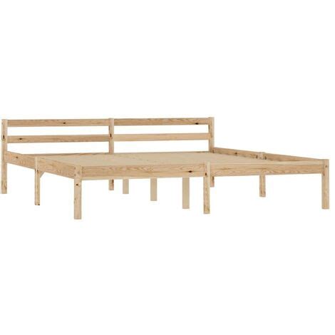 Hommoo Bed Frame Solid Pine Wood 180x200 Cm 6FT Super King VD24085