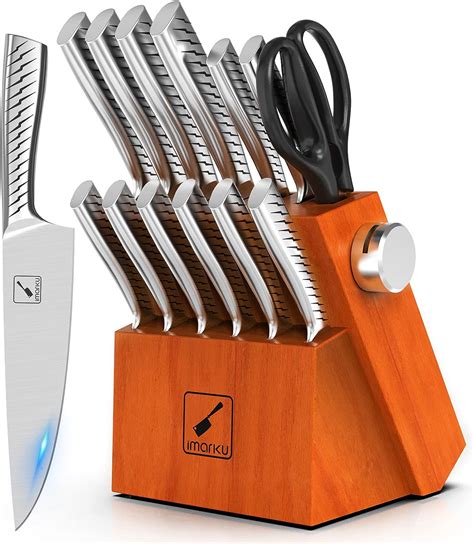 Knife Set Imarku Pcs Knife Sets For Kitchen With Block One Piece