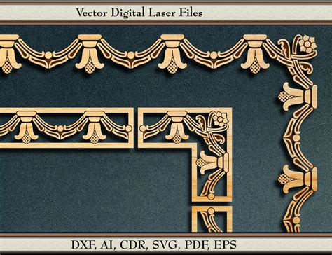 Victorian Border Vector 1 Svg Dxf Ai Cdr Pdf Eps For Etsy UK