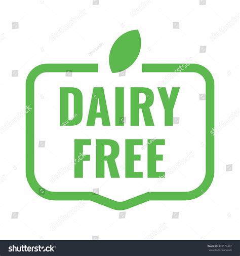 Dairy Free Badge Logo Icon Flat Stock Vector (Royalty Free) 493577407 ...