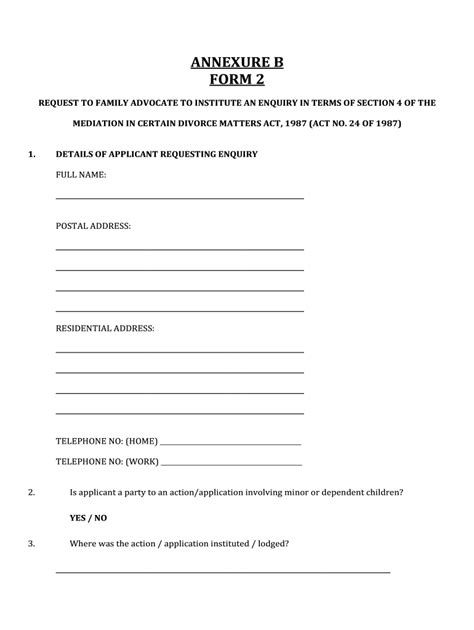 Za Annexure B Form Fill And Sign Printable Template Online Us