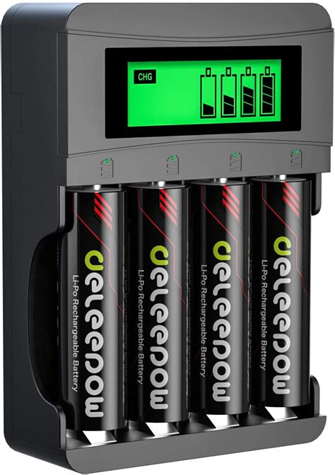 Buy Deleepow 1 5V AA Rechargeable Batteries Lithium Double A Batteries