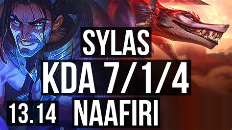 SYLAS Vs NAAFIRI MID 7 1 4 Dominating NA Diamond 13 14 YouTube