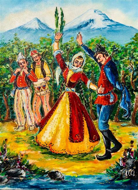 Armenian Dance Artsakh (Karabakh), by Artur Meliqyan ․ Canvas painting ...