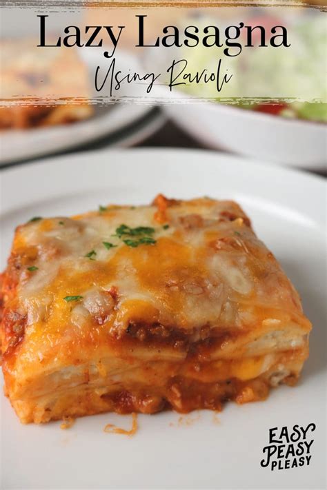 Lazy Lasagna Ravioli Using 5 Ingredients Easy Peasy Pleasy