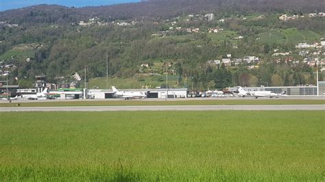 Lugano Agno Airport Overview From Mulini Di Bioggio TI Th1200 Flickr