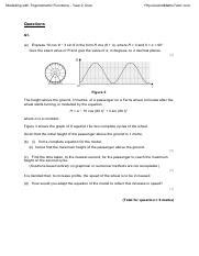 Modelling With Trigonometric Functions Expressions And Course Hero