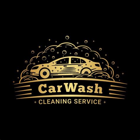 Car Wash Cleaning Sevice Logo Design Template Vector Illustration