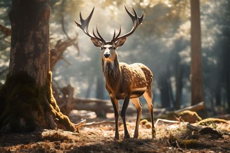 Premium AI Image | majestic deer wildlife photography