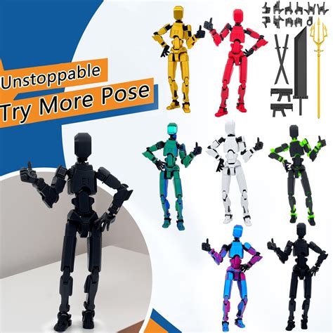 action figure set  colors robot  printed toys lucky titan