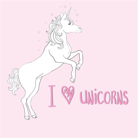 Premium Vector Unicorns Are Real Quote Vector Illustration Drawing