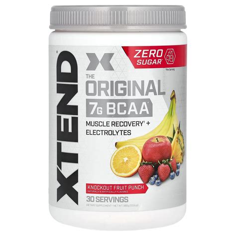 Xtend The Original 7G BCAA Knockout Fruit Punch 13 8 Oz 390 G