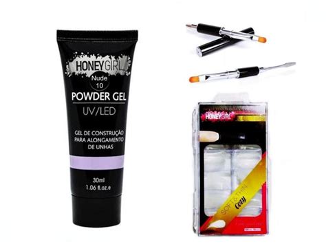 Kit Polygel Ml Nude Pincel Espatula Moldes F Honey Girl