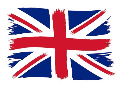 Мазок кистью флаг соединенного королевства | Премиум векторы