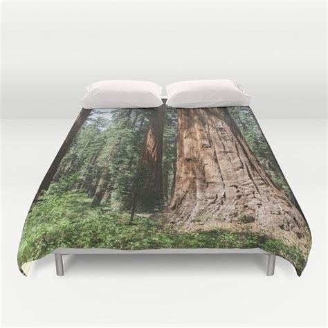 Redwood Forest Duvet Cover Nature Bedding Trees By Lostinnature Duvet