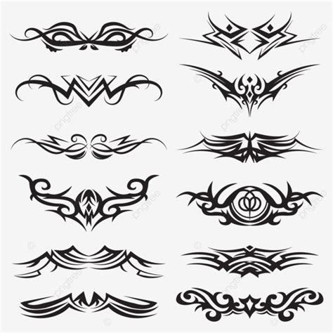 Collection Of Tribal Tattoo Designs, Tribal, Tattoo Pattern, Collection PNG and Vector with ...