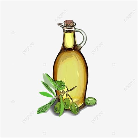 Olive Oil Bottle White Transparent Olive Oil Glass Bottle Element