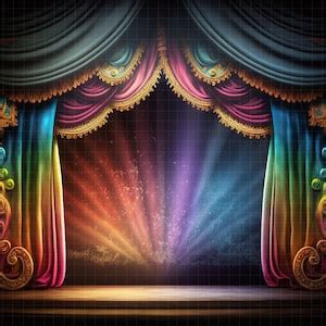 6 Pack Colorful Theater Stage Backdrops for Composite Photography - Etsy