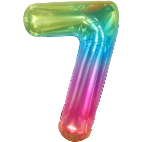 Buy Giant Rainbow Jelly Number 7 Balloon Large 40 Inch Colorful