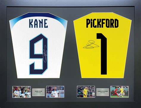 Harry Kane And Jordan Pickford Signed England Shirt Frame The Frame Lab