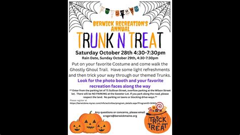 Berwick Recreation Hosts Trunk Or Treat Youtube