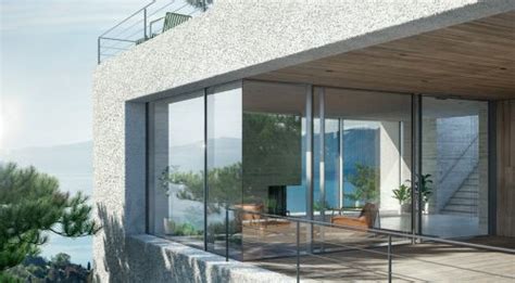 Schüco ASS PD isolerade skjutdörrar Vetri Glasa in altan