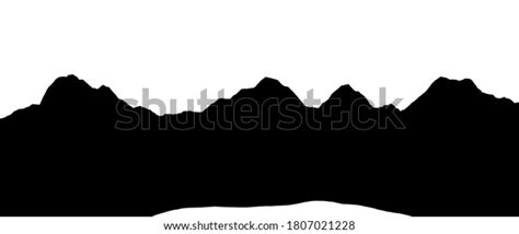 Blank Black Mountain Shadow Background Stock Illustration 1807021228