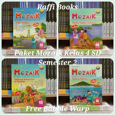 Paket Buku Mozaik F G H I Kelas Sd K Revisi Yudhistira Lazada