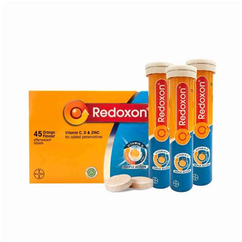 REDOXON TRIPLE ACTION EFFERVESCENT TABLET VITAMIN C VITAMIN D ZINC