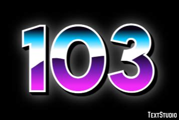 103 Text Effect and Logo Design Number