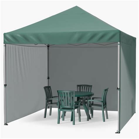 Green Outdoor Gazebo Tent With Plastic Furniture 3d Model 79 3ds