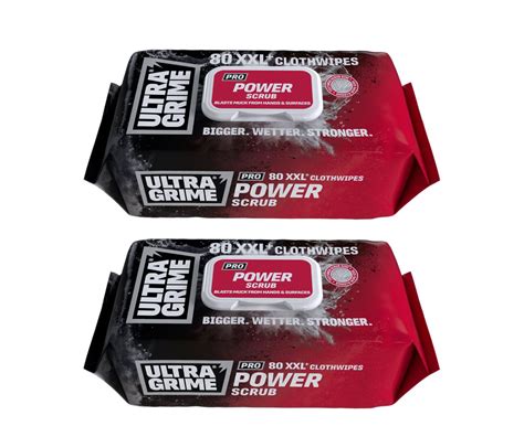 Ultra Grime Xxl Piece Pro Power Scrub Clothwipes Pack Of