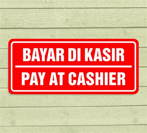 Stiker Bayar Di Kasir Vinyl Sticker Pay At Cashier X Cm