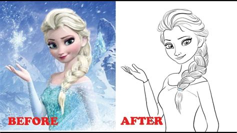 How To Draw Elsa From Frozen Narrated Step By Step Part 1 Youtube