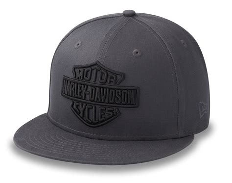 97741 24VM Harley Davidson Baseball Cap 59FIFTY Bar Shield Grey At