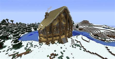 Cabin In Winter Wonderland Minecraft Map