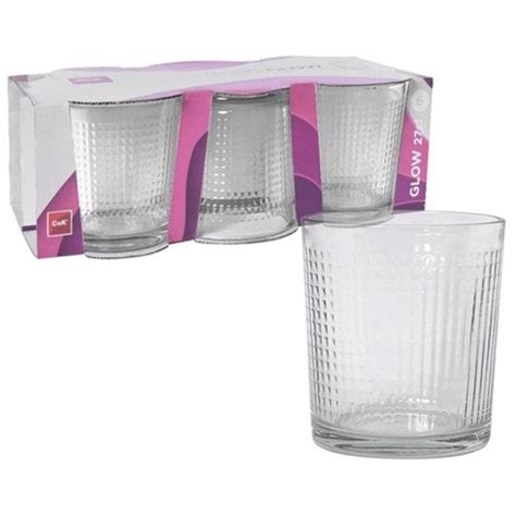 Hongu SET 6 BICCHIERI IN VETRO DA ACQUA VINO BIBITA 27 CL CASA RIST