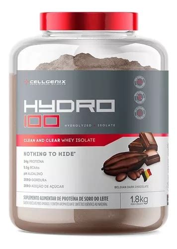 Pote Hydro Whey Protein Isolado Kg Cellgenix Sabor Chocolate