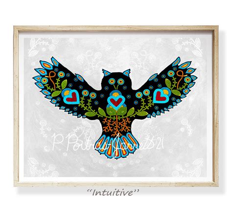 Métis Owl Spirit Print Intuitive Metis Spirit Art And Design