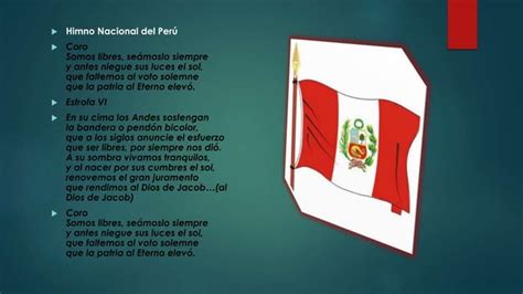 “símbolos Patrios Del Perú Ucv Cis G18” Tineo Sotomayor Ppt