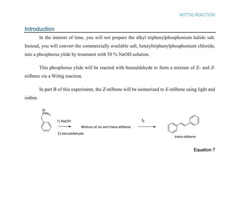 Solved WITTIG REACTION Wittig Mechanism Step 1 Chegg