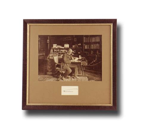 Lot Great Signature Period Photograph Of Thomas Edison With