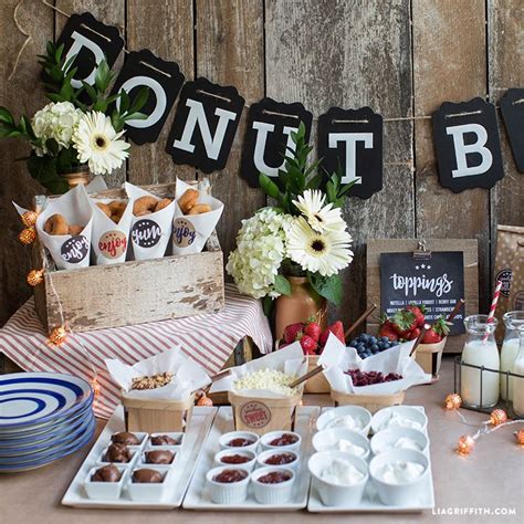 Host A Summer Donut Bar Donut Bar Donut Bar Wedding Wedding Donuts