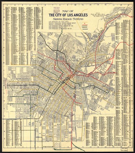 A Transit Map Of L A With Copious Streetcars Kartographie