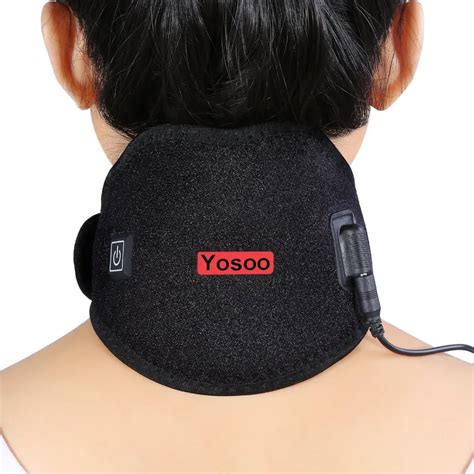 Yosoo Electric Neck Wrap Heating Pad Pack Brace Protector Strap Support ...