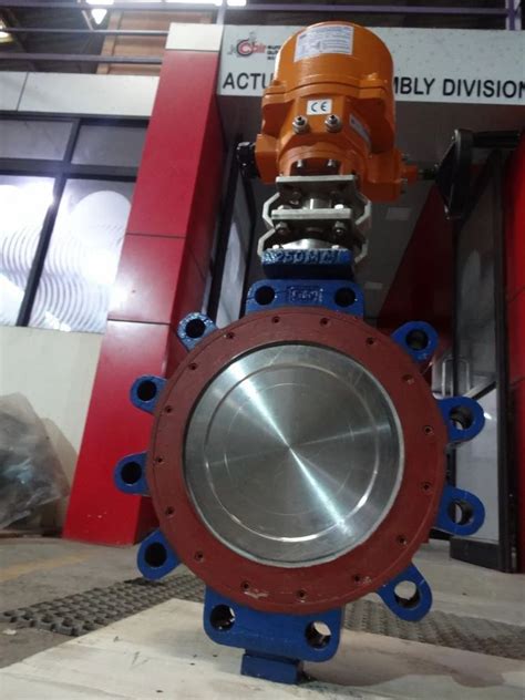 Motorised Butterfly Valve Operated Rubber Lined Wafer Type Electrical