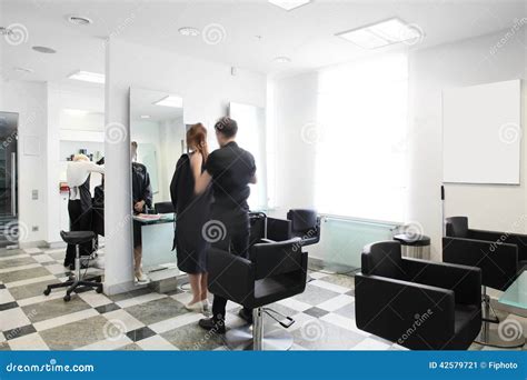 Interior Of Modern Beauty Salon Stock Image Image Of Inside Mirror