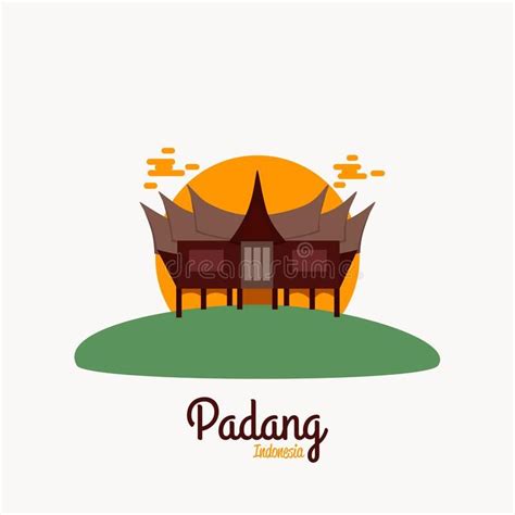 Padang West Sumatra Indonesia Vector Illustration Stock Vector