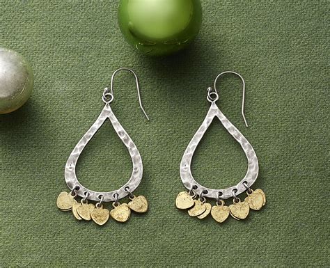 Rain Chime Earrings Brass And Sterling Silver Teardrop Earrings