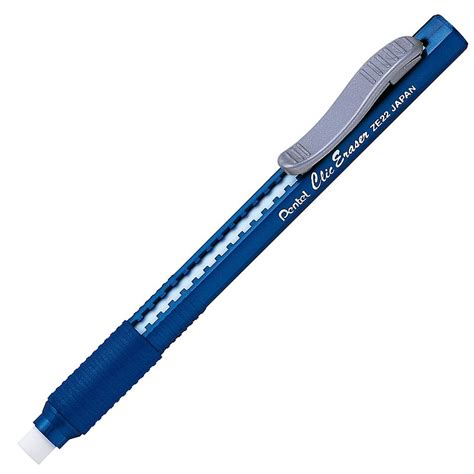 Caneta Borracha Retrátil Pentel Clic Eraser Azul Escuro O Escriba